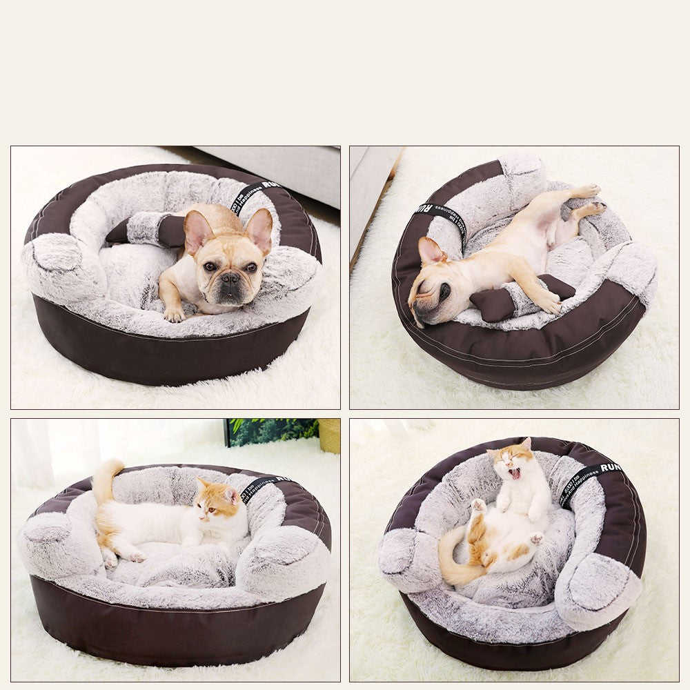 KFX-3281853 Cozy Deep Sleep Bed for Small to Medium Dogs - S: 50x50x20 cm, M: 70x70x25 cm