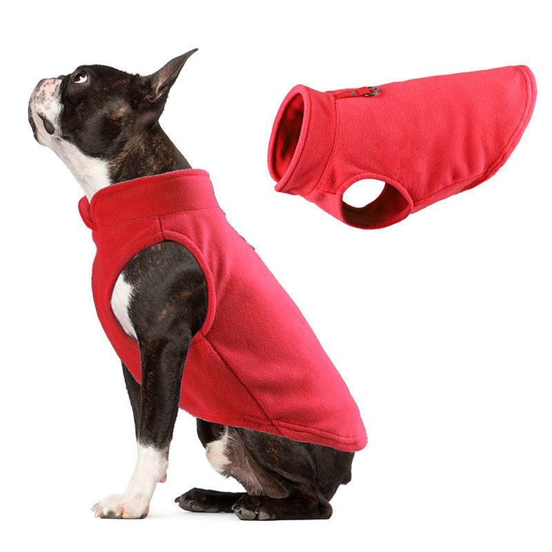KFX-3285949 Fleece Sweater Vest for Dogs and Cats - Warm and Stylish Winter Wear in Various Colors and Sizes