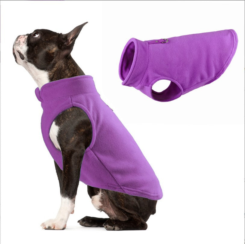KFX-3285949 Fleece Sweater Vest for Dogs and Cats - Warm and Stylish Winter Wear in Various Colors and Sizes