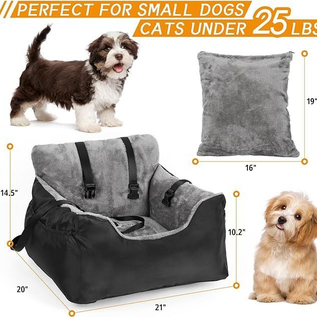 KFX-3287613 Automobile Cushion Pet Bed for Dogs - Soft Cloth Seat Cover, 55x50x35cm, Available in Multiple Colors