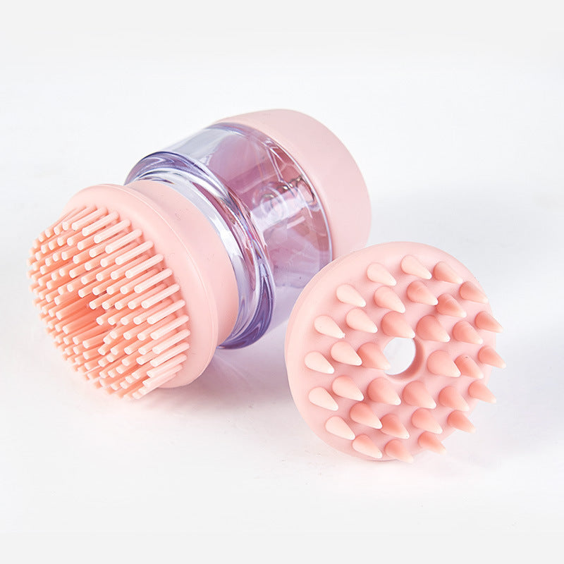 KFX-3289149 Silicone Double-Ended Pet Bath Brush and Massage Comb for Relaxation