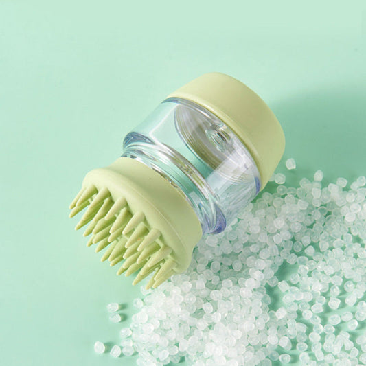 KFX-3289149 Silicone Double-Ended Pet Bath Brush and Massage Comb for Relaxation
