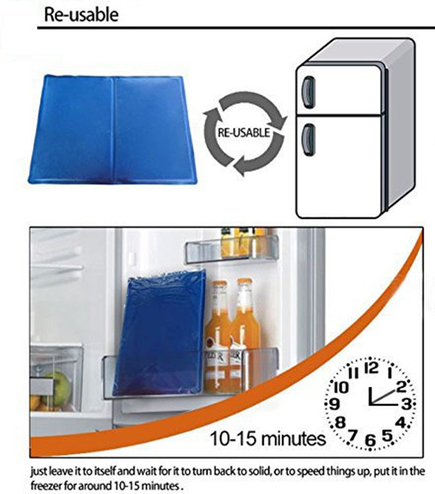KFX-3289405 Cooling Pet Mat for Dogs and Cats - Pressure-Activated Ice Pad for Joint Comfort and Summer Relief