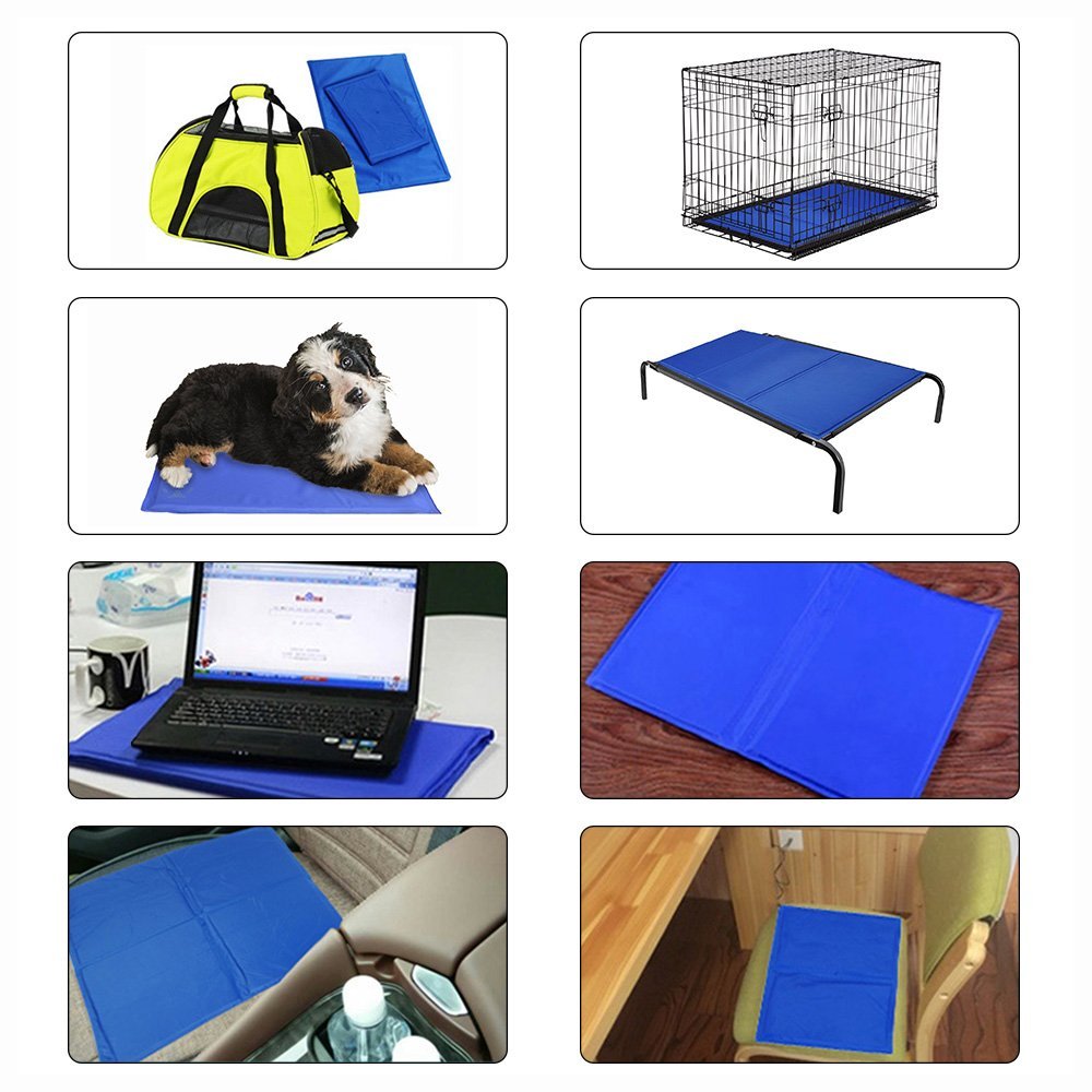 KFX-3289405 Cooling Pet Mat for Dogs and Cats - Pressure-Activated Ice Pad for Joint Comfort and Summer Relief