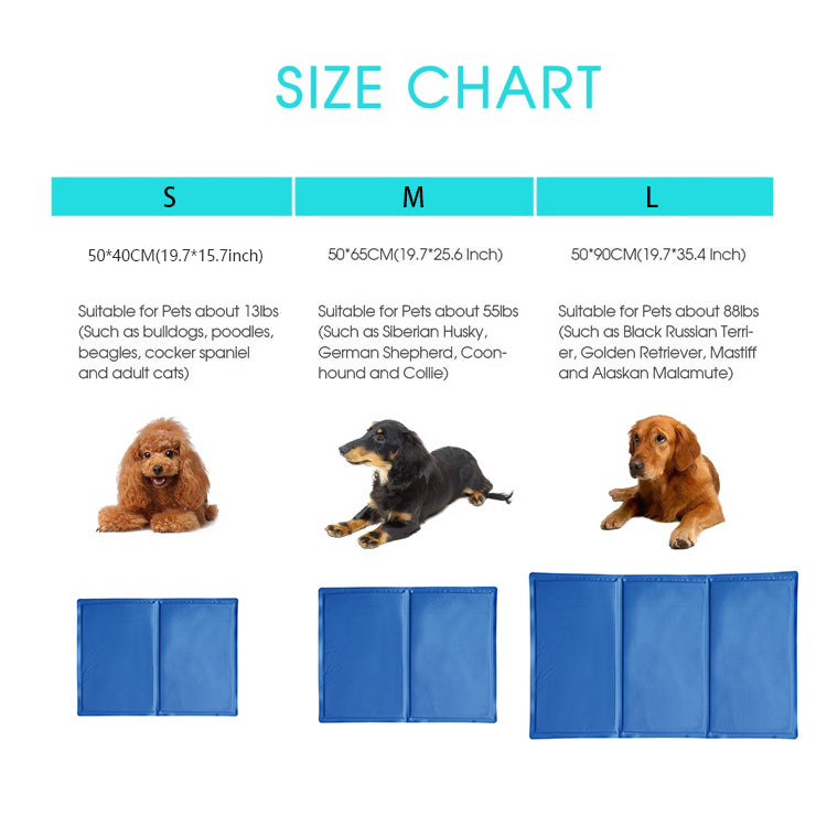 KFX-3289405 Cooling Pet Mat for Dogs and Cats - Pressure-Activated Ice Pad for Joint Comfort and Summer Relief