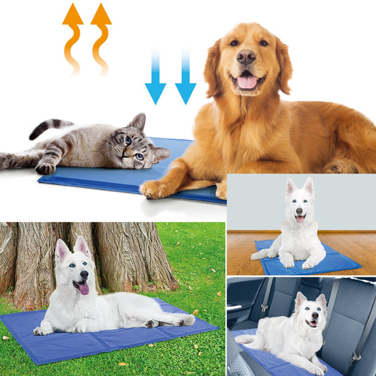 KFX-3289405 Cooling Pet Mat for Dogs and Cats - Pressure-Activated Ice Pad for Joint Comfort and Summer Relief