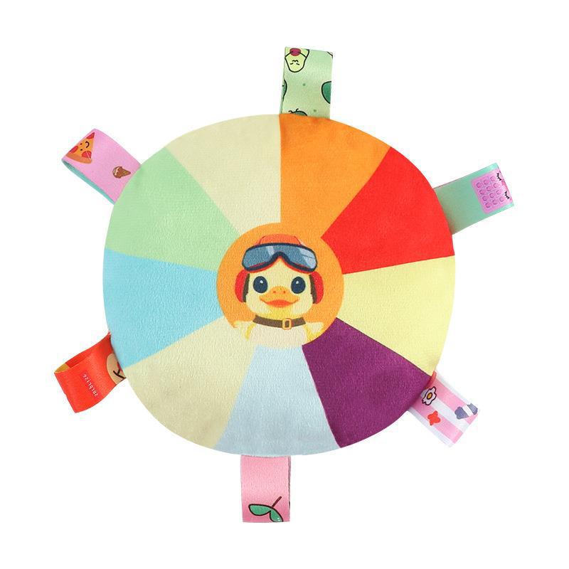KFX-3294141 Durable Plush Dog Toy in Fun Frisbee Shapes with Squeaker, 15CM Diameter
