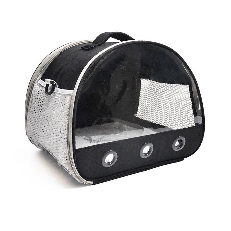 KFX-3296957 Pet Messenger Bag for Hamsters - Portable Shoulder Bag in Black, Light Blue, and Pink, Made of Oxford Cloth and PVC/Nylon