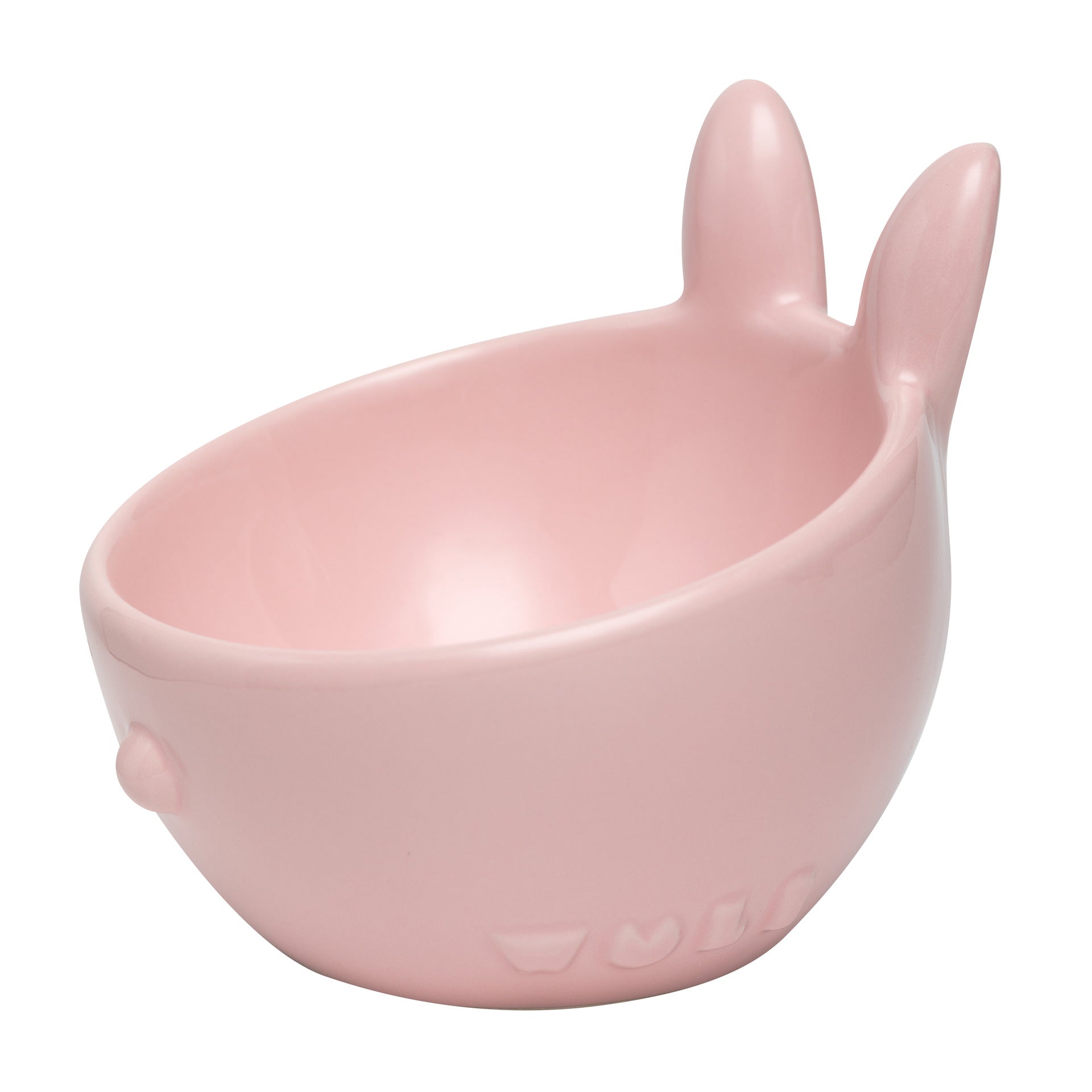 KFX-3299261 Cute Bunny and Octopus Ceramic Pet Bowls - Pink, Blue, Teal Green, Purple Options