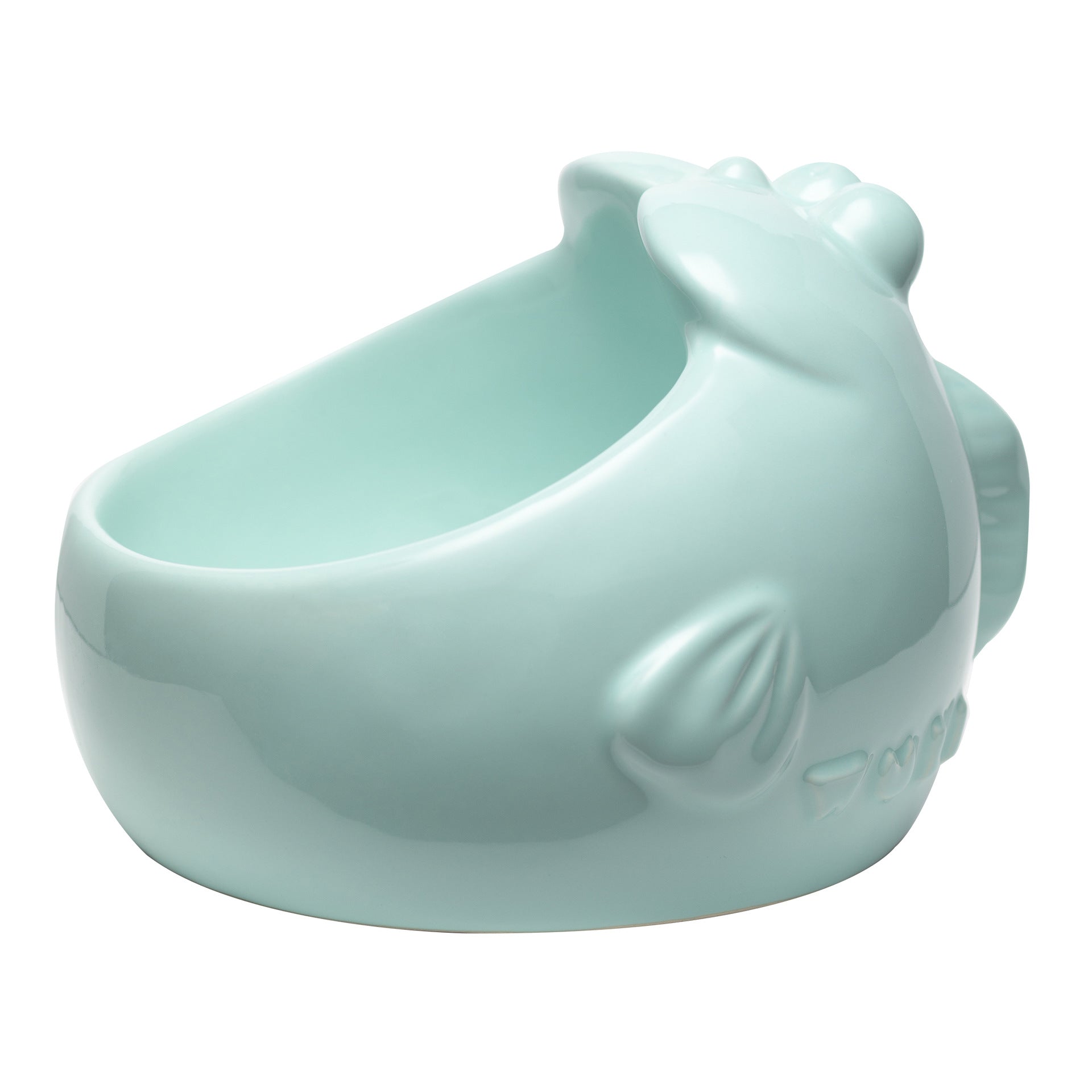 KFX-3299261 Cute Bunny and Octopus Ceramic Pet Bowls - Pink, Blue, Teal Green, Purple Options