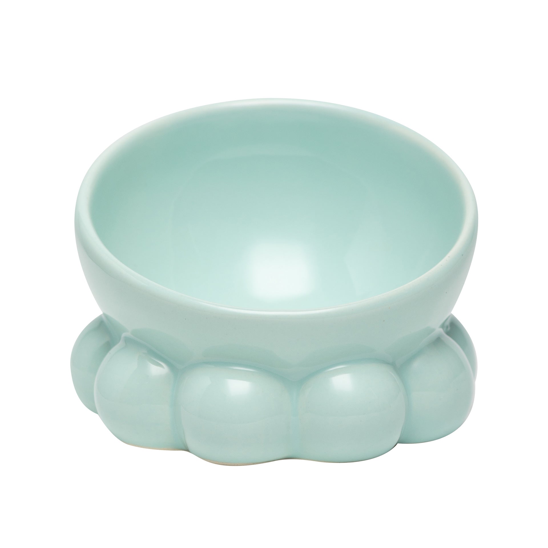 KFX-3299261 Cute Bunny and Octopus Ceramic Pet Bowls - Pink, Blue, Teal Green, Purple Options