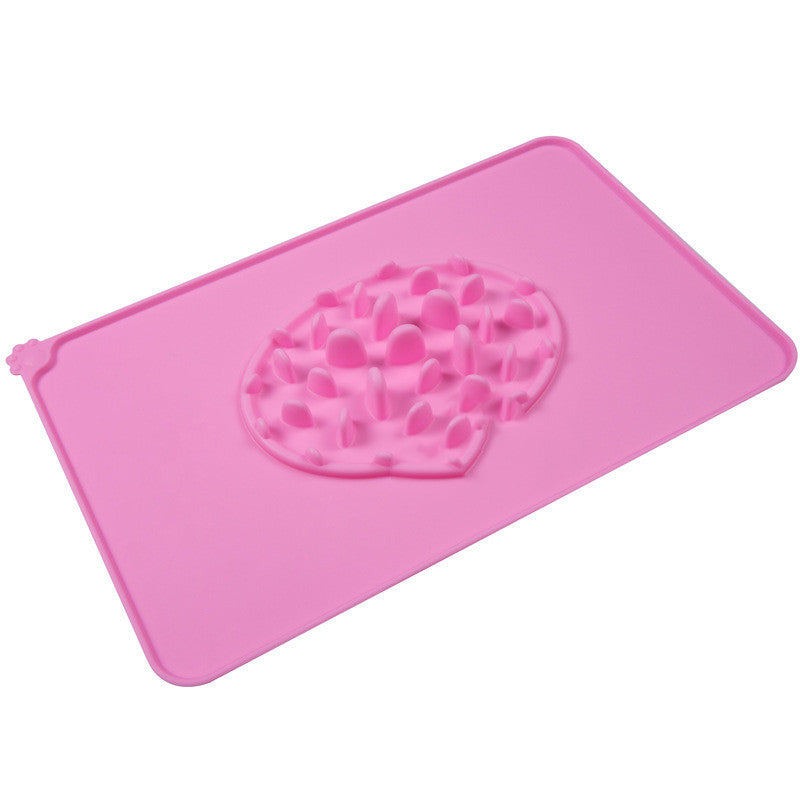 KFX-3300925 Pet Slow Feeder Silicone Placemat for Food and Ice Cube Use, 47x30cm, BPA Free