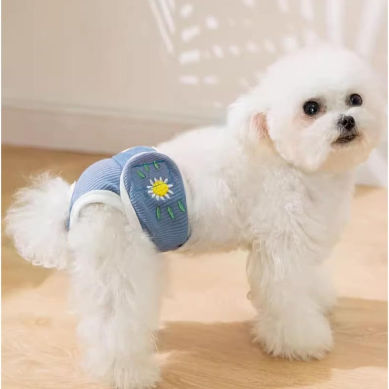 KFX-3303613 Washable Leakproof Dog Diapers with Disposable Reinforcing Pads for Female Dogs – Reusable and Breathable Pet Care Essentials