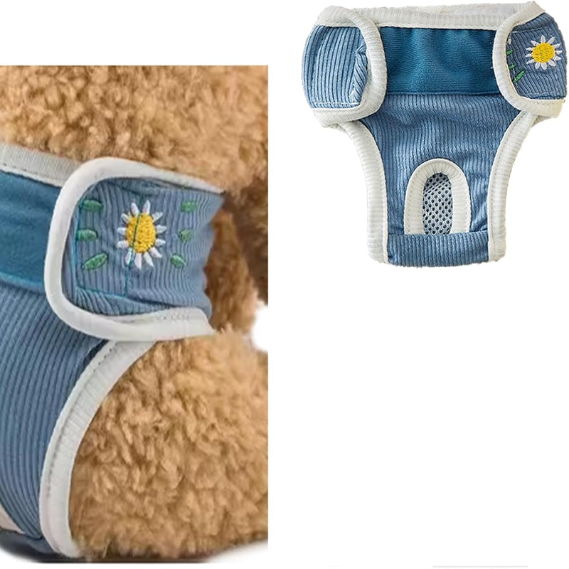 KFX-3303613 Washable Leakproof Dog Diapers with Disposable Reinforcing Pads for Female Dogs – Reusable and Breathable Pet Care Essentials