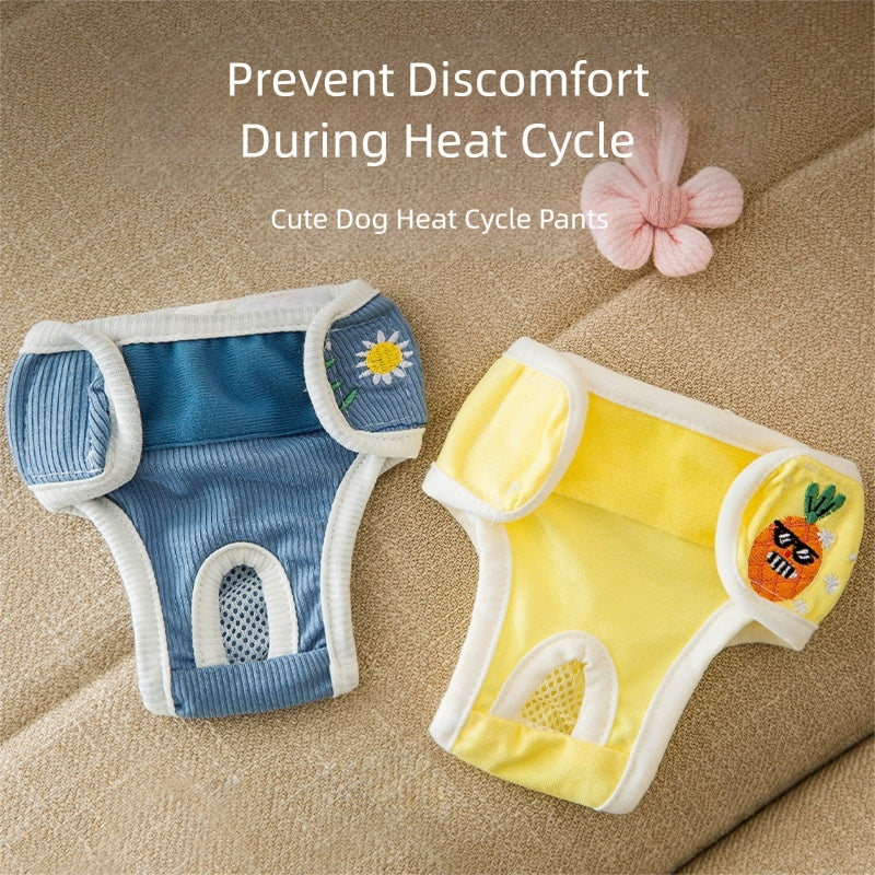KFX-3303613 Washable Leakproof Dog Diapers with Disposable Reinforcing Pads for Female Dogs – Reusable and Breathable Pet Care Essentials