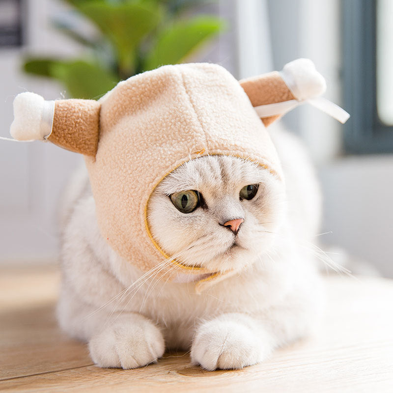 KFX-3303869 Cartoon Shaker Velvet Cat Dress Up Hat for Pets, Adjustable for 0-20 kg Cats