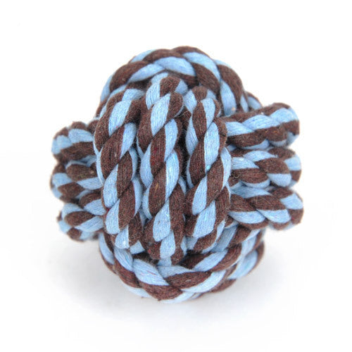 KFX-3305661 Cotton Rope Chew Toy for Dogs - Knot Ball for Teething and Stress Relief