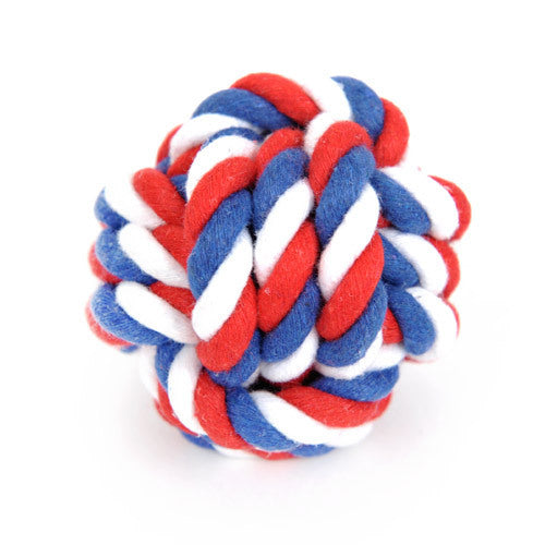 KFX-3305661 Cotton Rope Chew Toy for Dogs - Knot Ball for Teething and Stress Relief