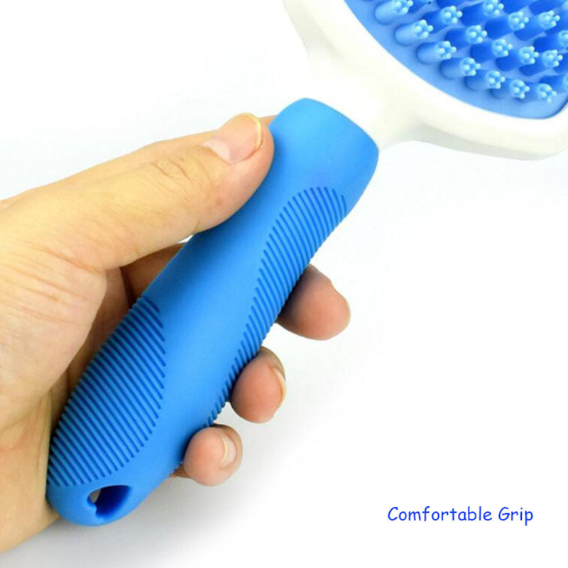 KFX-3306301 Silicone Pet Grooming Comb for Dogs and Cats - Bathing, Cleaning, and Massage Brush