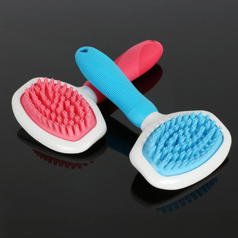 KFX-3306301 Silicone Pet Grooming Comb for Dogs and Cats - Bathing, Cleaning, and Massage Brush