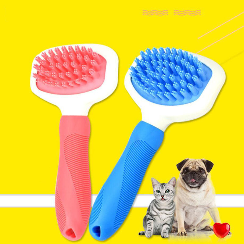 KFX-3306301 Silicone Pet Grooming Comb for Dogs and Cats - Bathing, Cleaning, and Massage Brush