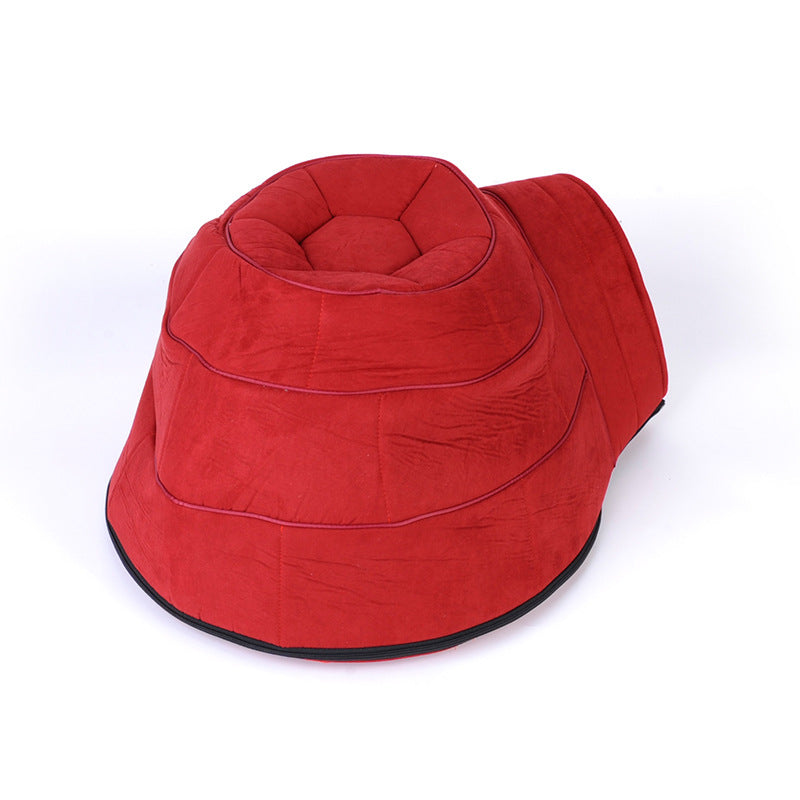 KFX-3308861 Cozy Cotton Wool Yurt Nest for Cats - Ideal for Pets Up to 5kg