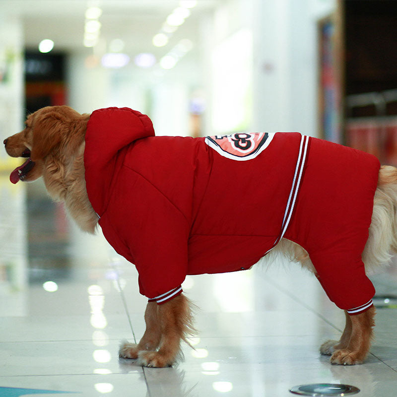 KFX-3308989 Heavy Padded Dog Apparel for Large Breeds - Red and Navy Options Available
