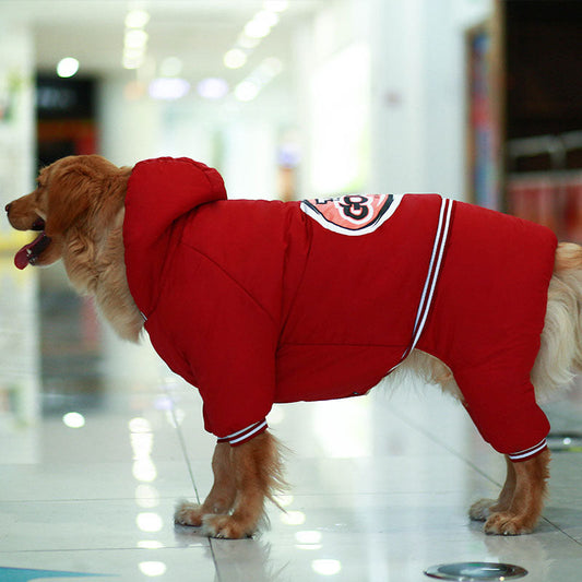 KFX-3308989 Heavy Padded Dog Apparel for Large Breeds - Red and Navy Options Available