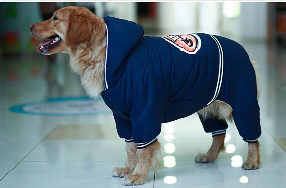 KFX-3308989 Heavy Padded Dog Apparel for Large Breeds - Red and Navy Options Available