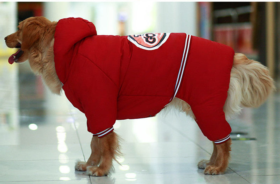KFX-3308989 Heavy Padded Dog Apparel for Large Breeds - Red and Navy Options Available