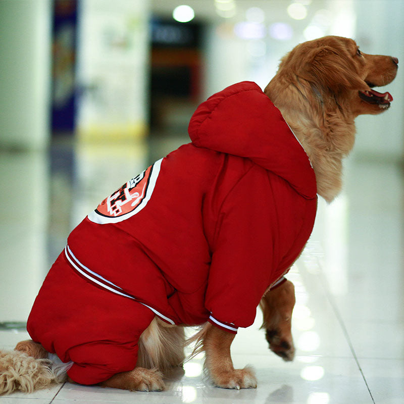 KFX-3308989 Heavy Padded Dog Apparel for Large Breeds - Red and Navy Options Available