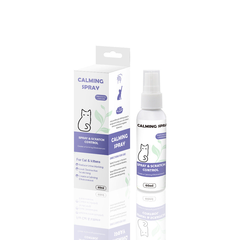 KFX-3309629 Organic Calming Spray for Dogs and Cats - Anxiety Relief Formula, 60ml