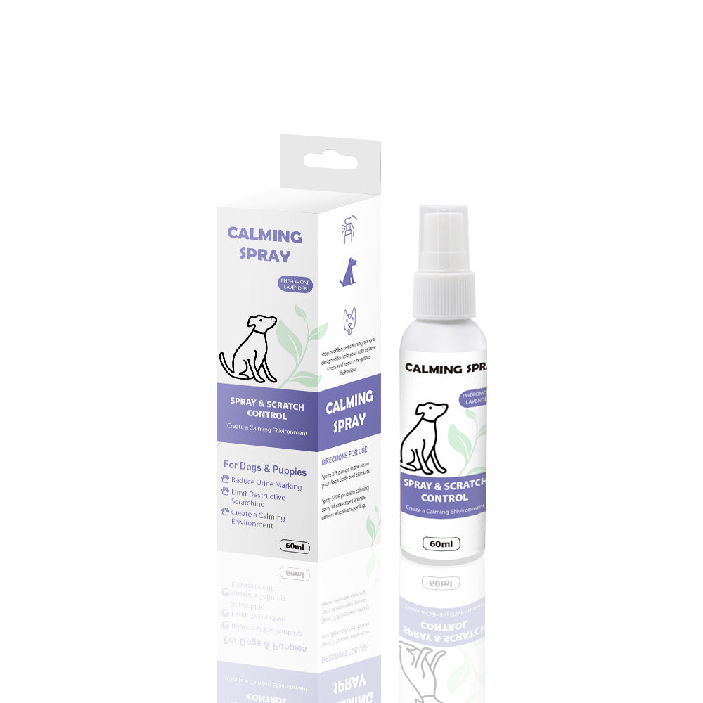 KFX-3309629 Organic Calming Spray for Dogs and Cats - Anxiety Relief Formula, 60ml