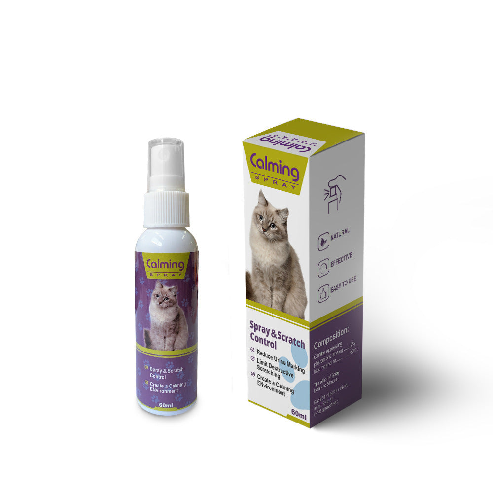 KFX-3309629 Organic Calming Spray for Dogs and Cats - Anxiety Relief Formula, 60ml