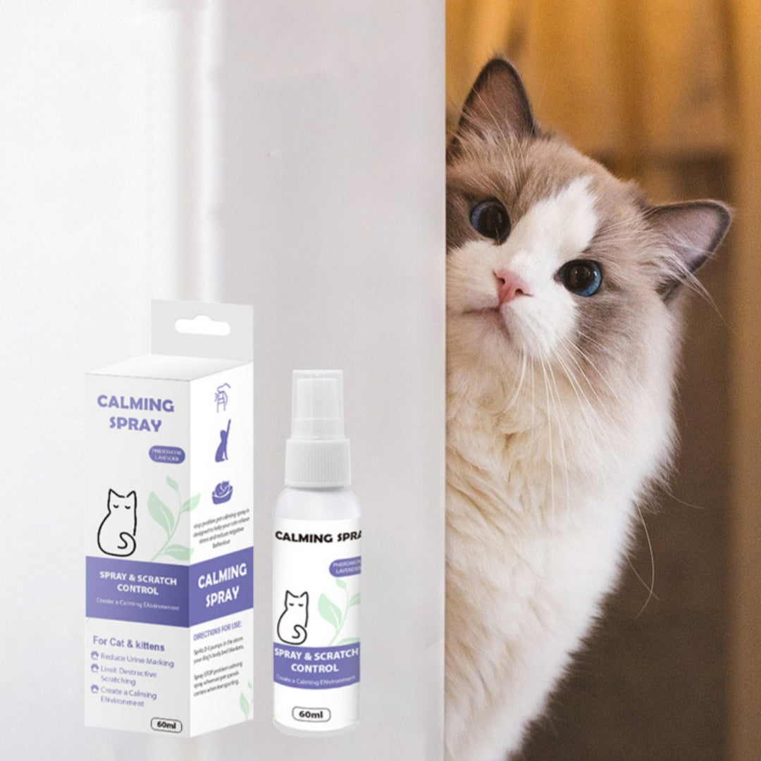 KFX-3309629 Organic Calming Spray for Dogs and Cats - Anxiety Relief Formula, 60ml