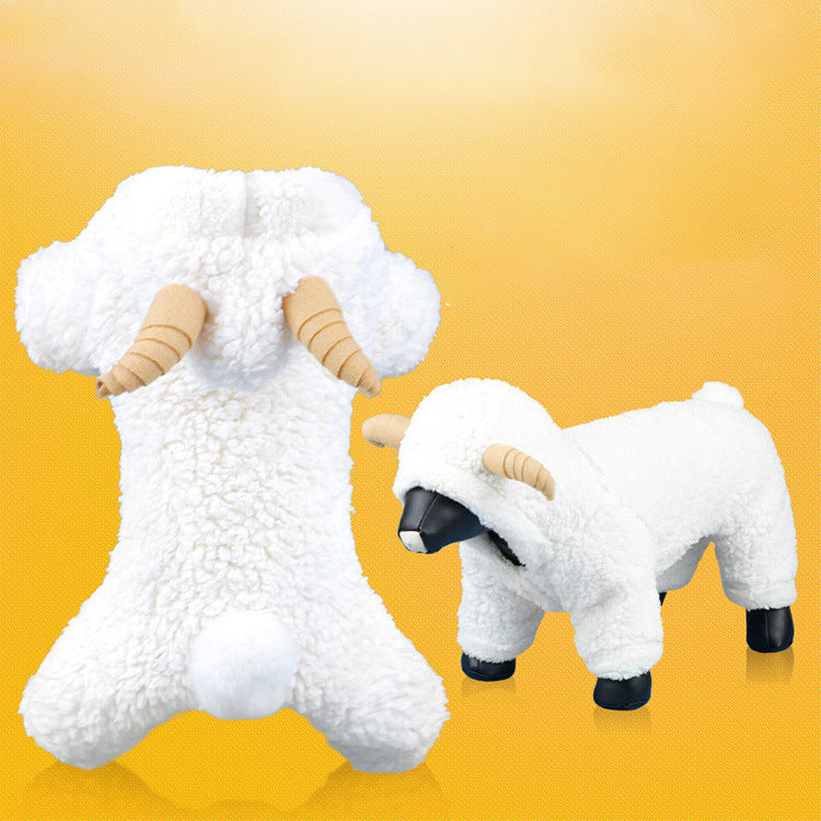 KFX-3311165 Cozy White Velvet Small Dog Teddy Outfit - Four-Legged Clothing for Pets