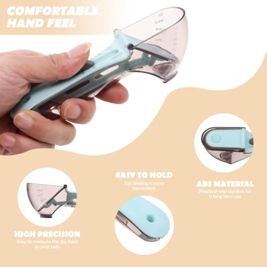 KFX-3312061 Pet Food Measuring Spoon and Scale - Stainless Steel Lightweight Scoop for Precise Portion Control
