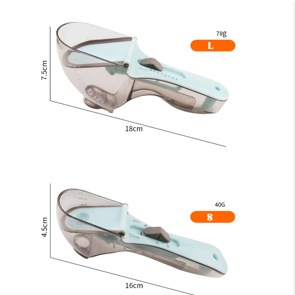 KFX-3312061 Pet Food Measuring Spoon and Scale - Stainless Steel Lightweight Scoop for Precise Portion Control