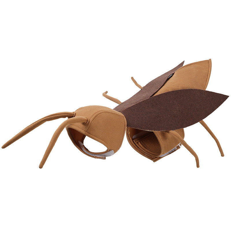 KFX-3312189 Cute Brown Cockroach Pet Costume for Dogs and Cats, Polyester Material