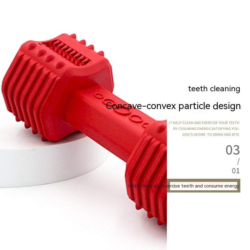KFX-3313213 Durable Rubber Dog Interactive Molar Toy with Food Leakage Design - Red/Blue