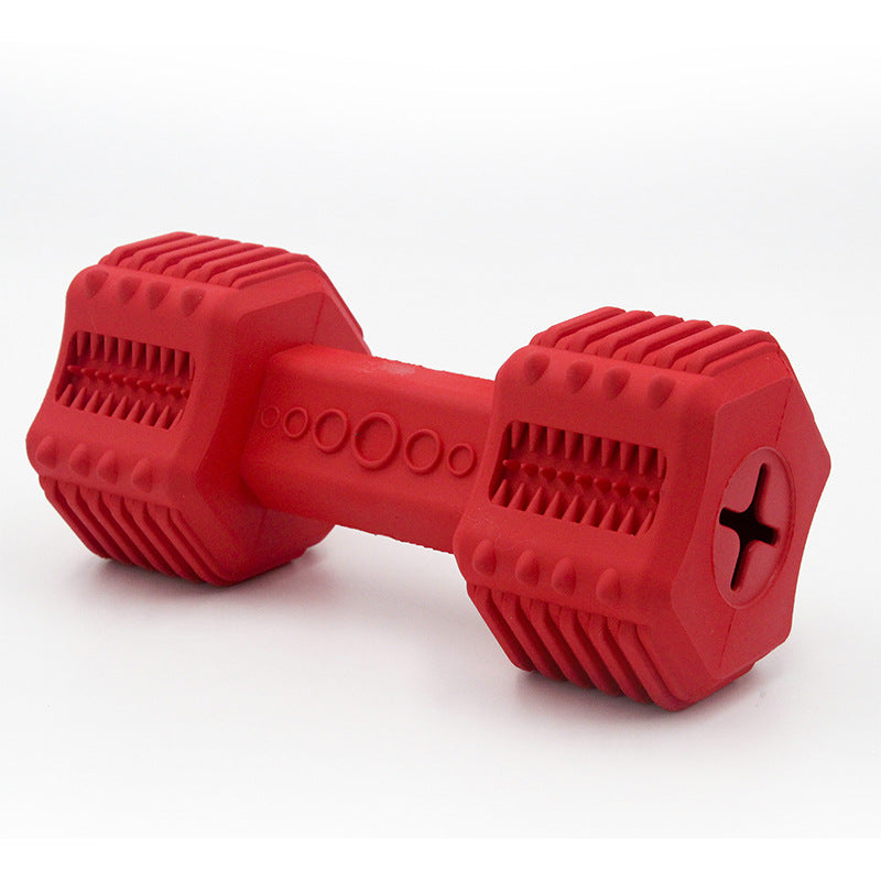 KFX-3313213 Durable Rubber Dog Interactive Molar Toy with Food Leakage Design - Red/Blue