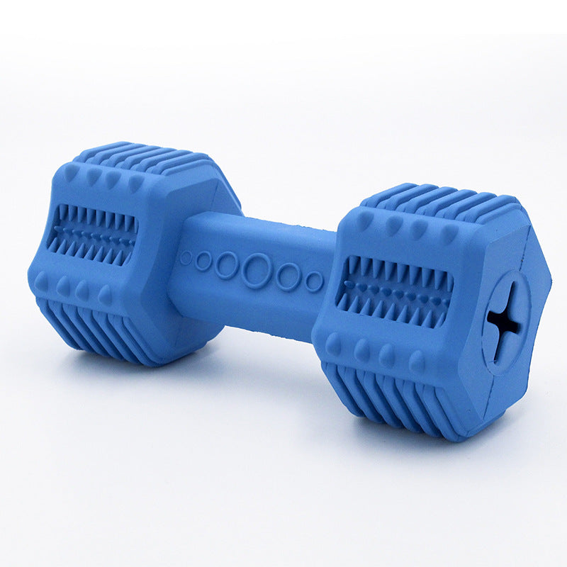 KFX-3313213 Durable Rubber Dog Interactive Molar Toy with Food Leakage Design - Red/Blue