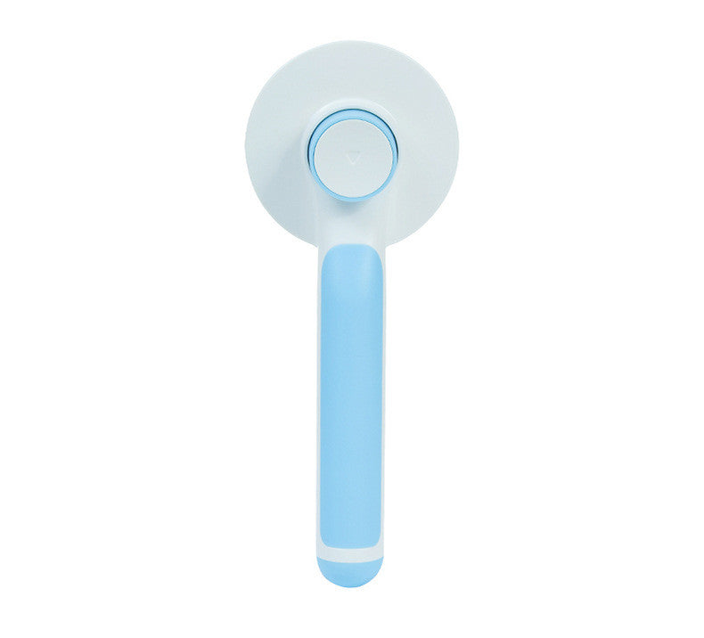 KFX-3316157 Round Handle Self-Cleaning Pet Comb for Gentle Knot Removal