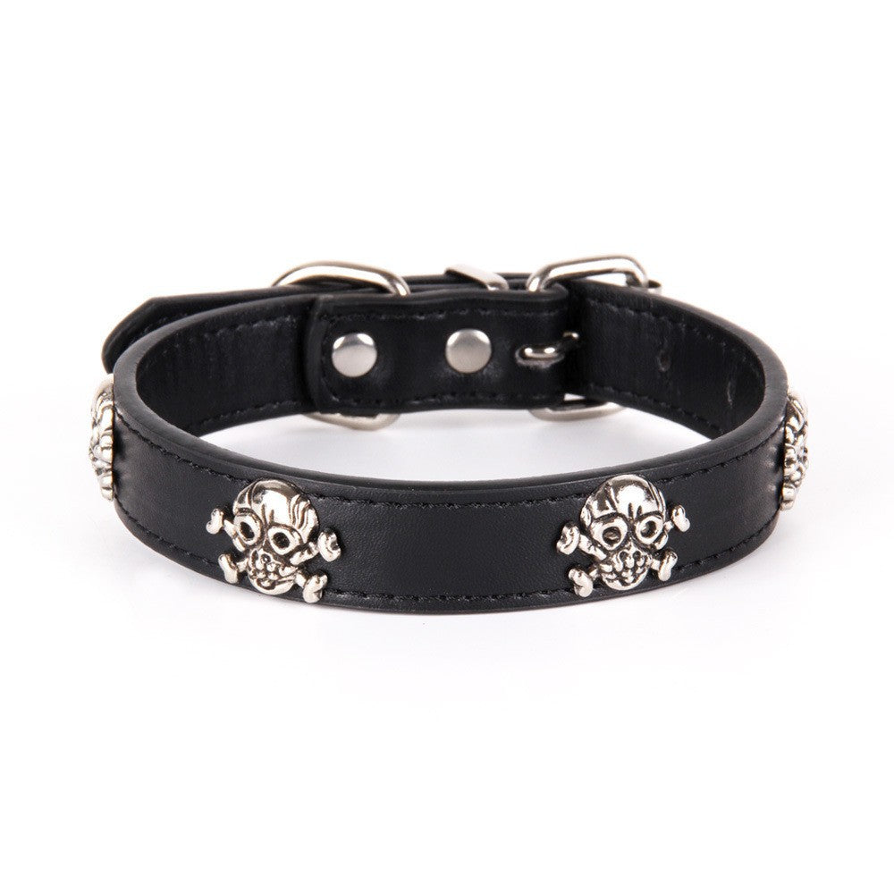 KFX-3320125 Stylish PU Dog Spike Collar in Sky Blue, Red, Coffee, and Black