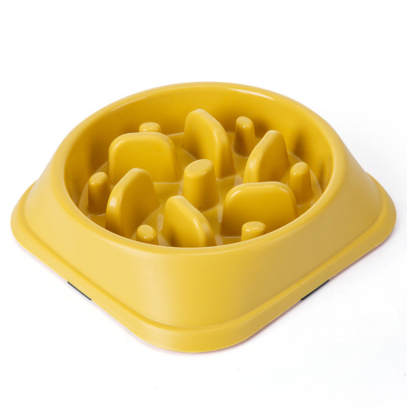 KFX-3320509 Anti-Choking Slow Feeder Pet Bowl - Colorful Design, Practical Size 20.2cm x 20.2cm x 4.5cm