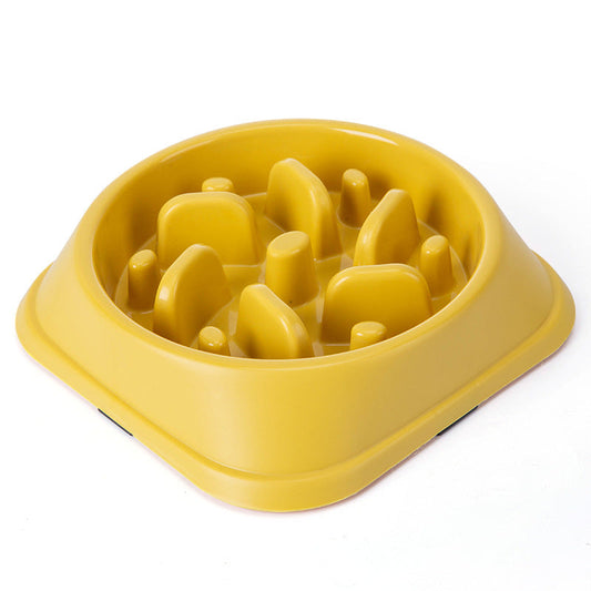 KFX-3320509 Anti-Choking Slow Feeder Pet Bowl - Colorful Design, Practical Size 20.2cm x 20.2cm x 4.5cm