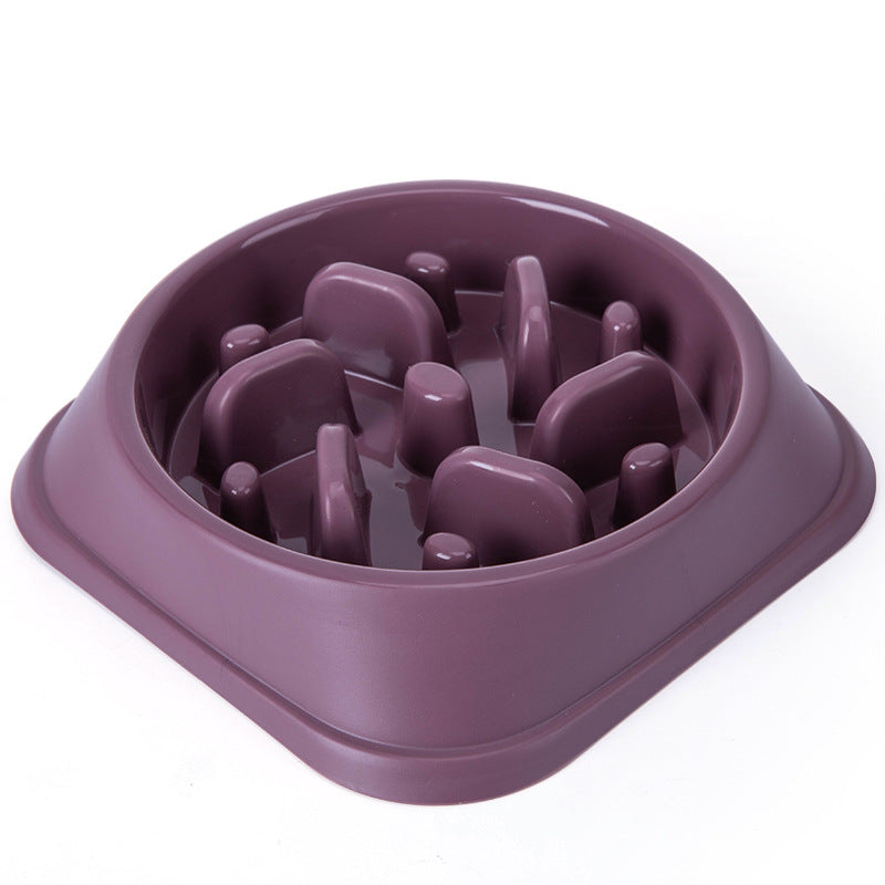 KFX-3320509 Anti-Choking Slow Feeder Pet Bowl - Colorful Design, Practical Size 20.2cm x 20.2cm x 4.5cm