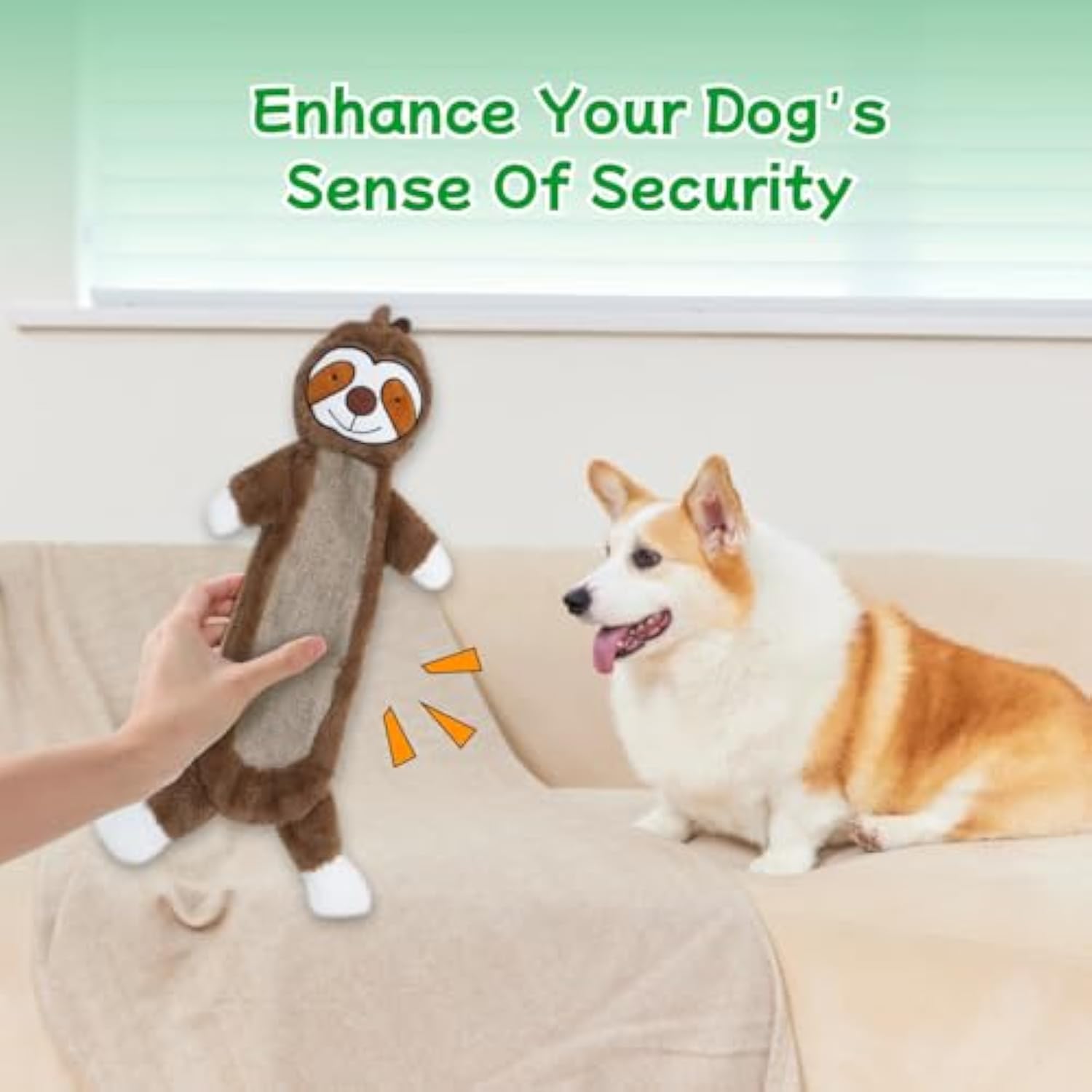 KFX-3323581 No Stuffing Crinkle Plush Dog Toys for Interactive Play - Perfect for Heavy Chewers of All Sizes