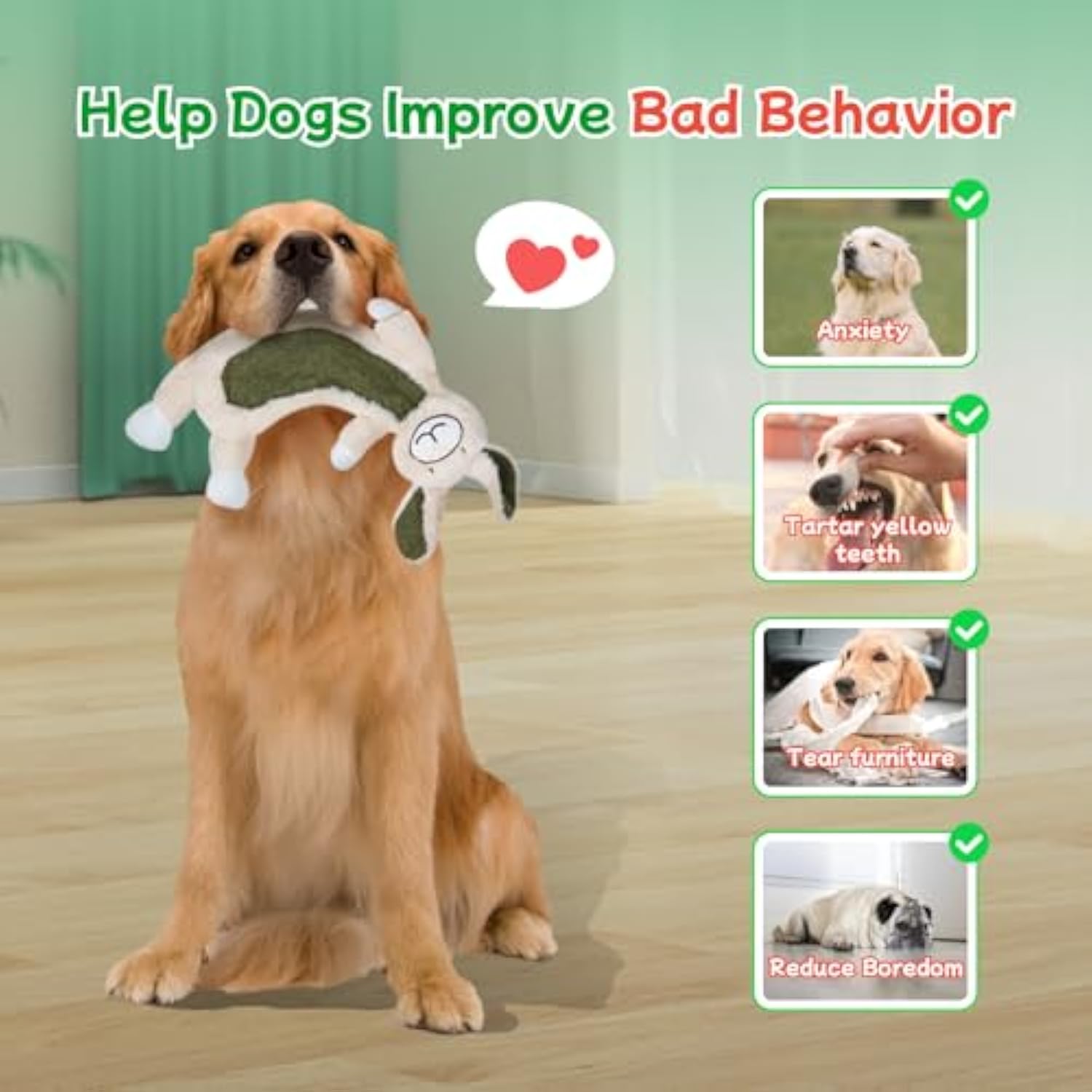KFX-3323581 No Stuffing Crinkle Plush Dog Toys for Interactive Play - Perfect for Heavy Chewers of All Sizes