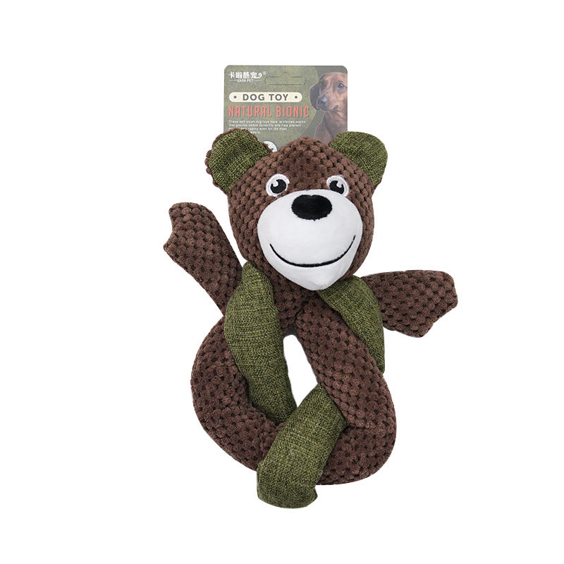 KFX-3323581 No Stuffing Crinkle Plush Dog Toys for Interactive Play - Perfect for Heavy Chewers of All Sizes